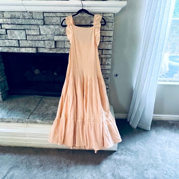 Free People Maxi Dress Size Small- Soft Peace Color Tiered Maxi Dress - Picture 3 of 13